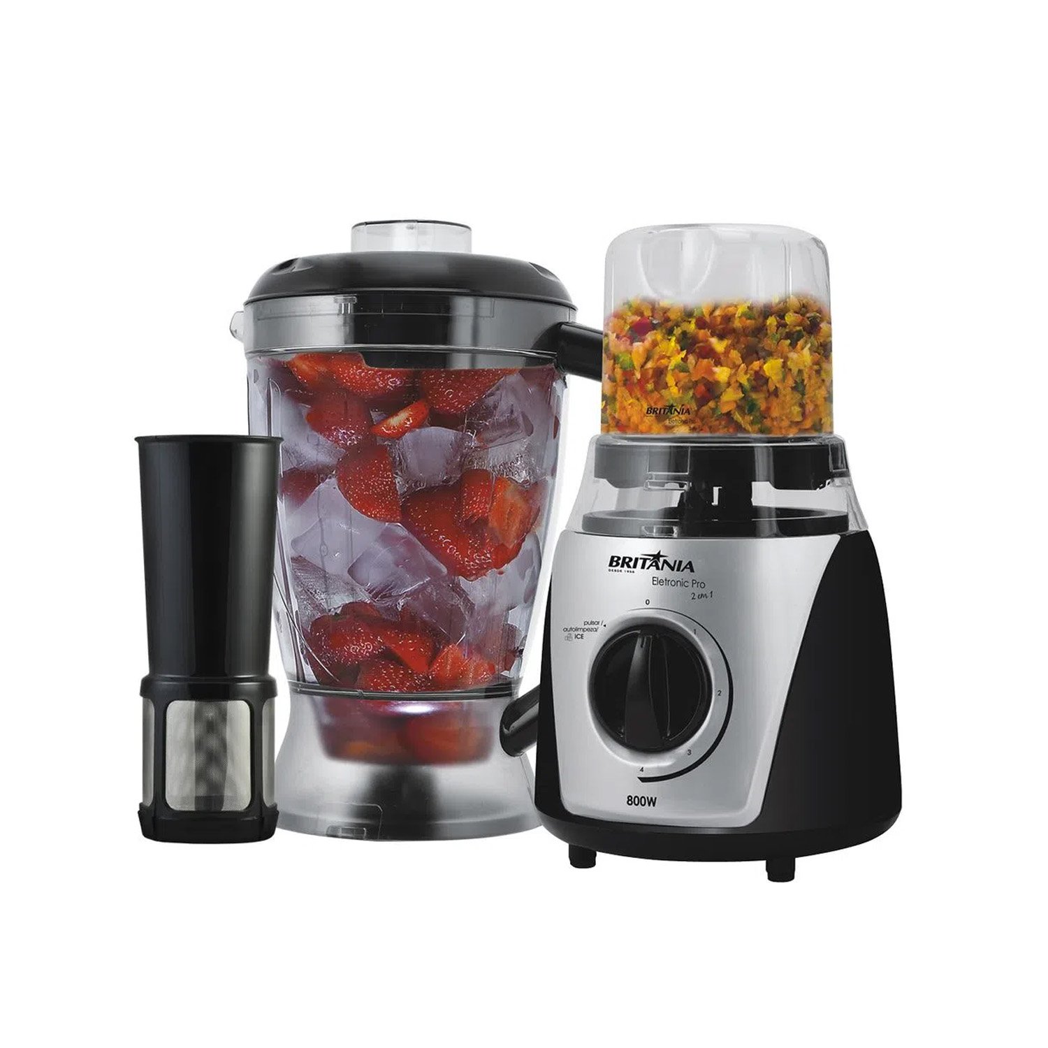 Liquidificador Britânia Eletronic Pro 2 Em 1 900w 2.5l 110v BRITANIA ...