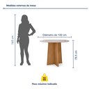 Ver imagem 4 de Conjunto Sala de Jantar 4 Lugares Redonda Tampo Vidro/MDF Mesa Celebrare e Cadeiras Athenas