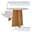 Ver mais imagens de Conjunto Sala de Jantar 4 Lugares Redonda Tampo Vidro/MDF Mesa Celebrare e Cadeiras Athenas
