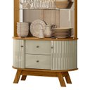 Ver imagem 6 de Cristaleira de Vidro Eva e Buffet Monica Z10 Cumaru/opala - Mpozenato