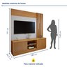 Estante Home para Tv até 55 Polegadas 100% MDF Ripado com Led Logan - 7