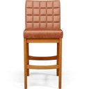 Ver imagem 5 de Banqueta Baixa para Cozinha Bancada Bar Sala de Jantar Fixa Mila L02 Couríssimo Camel - Lyam Decor