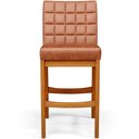 Ver imagem 2 de Banqueta Baixa para Cozinha Bancada Bar Sala de Jantar Fixa Mila L02 Couríssimo Camel - Lyam Decor