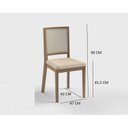 Ver imagem 5 de Conjunto de Sala de Jantar com Mesa Extensível 4 Cadeiras 120cm Madri Marrom/Mel