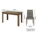 Ver imagem 3 de Conjunto Sala de Jantar Mesa Tampo de Vidro 4 Cadeiras Rustic/silver Antônia Madesa