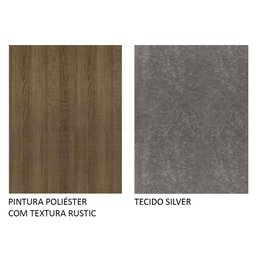 Conjunto Sala de Jantar Mesa Tampo de Vidro 4 Cadeiras Rustic/silver Antônia Madesa - 10