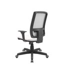 Ver imagem 3 de Cadeira Office Brizza Tela Branca Assento Vinil Branco Relaxplax Base Standard 120cm - 63890