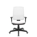 Ver imagem 1 de Cadeira Office Brizza Tela Branca Assento Vinil Branco Relaxplax Base Standard 120cm - 63890