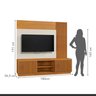 Estante Home para Tv até 55 Polegadas 100% MDF Ripado  Logan - 6