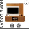 Estante Home para Tv até 55 Polegadas 100% MDF Ripado  Logan - 2