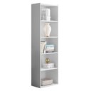 Ver imagem 6 de Kit 2 Estantes Livreiro Organizador Multiuso Luiza 5 Nichos Branco - Desk Design