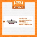Ver imagem 2 de KIT - 2 Panelas WOK 6L Alumínio 36 cm Paris Vermelho - Tramontina
