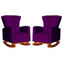 Ver imagem 1 de Kit 02 Poltronas Balanço Melinda Veludo