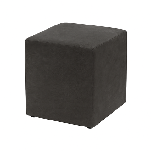 Kit 2x Puff Quadrado Decorativo:cinza