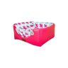 Cama para Cachorro Toca Quadrada em Corino + Poliéster Rosa e Lilás Grande (g) 50 X 50 X 50 Cm - 3