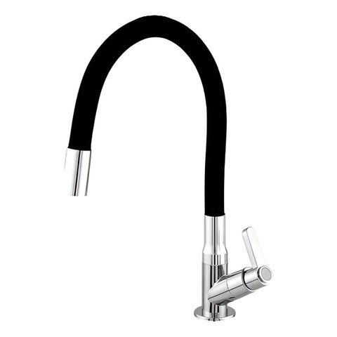 Torneira Luxo Bancada Flexível 01968 1/4 de Volta Concept Metais 01968 Black