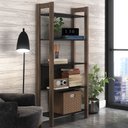 Ver imagem 3 de Estante Multiuso AZ1005 Preto/Nogal - Tecno Mobili