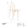 Cadeira design jantar cozinha Victoria Ghost Miss Sophia Ambar - 4