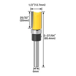Fresa Reta Paralela com Rolamento Haste 6mm e Altura de 20mm - 3