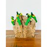 Escultura Ninhal de Papagaios. Artesanal Indígena Pantanal - 5