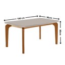 Ver imagem 5 de Mesa de Jantar Liz 180cm Tampo MDF Vidro Canto Copo com 6 Cadeiras Lorena Moderna Mobília