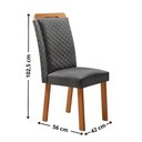 Ver imagem 3 de Mesa de Jantar Liz 180cm Tampo MDF Vidro Canto Copo com 6 Cadeiras Lorena Moderna Mobília