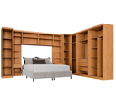 Ver imagem 4 de Dormitório Modulado Dallas 10 Peças Cinamomo/Off - Benetil