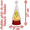 Globo de Neve Decorativo Pinheiro Natalino Iluminado 27cm - 2