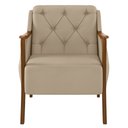 Ver imagem 5 de Kit Namoradeira 135cm e 2 Poltronas Decorativas Capitonê Lapa M22 PU Bege - Mpozenato