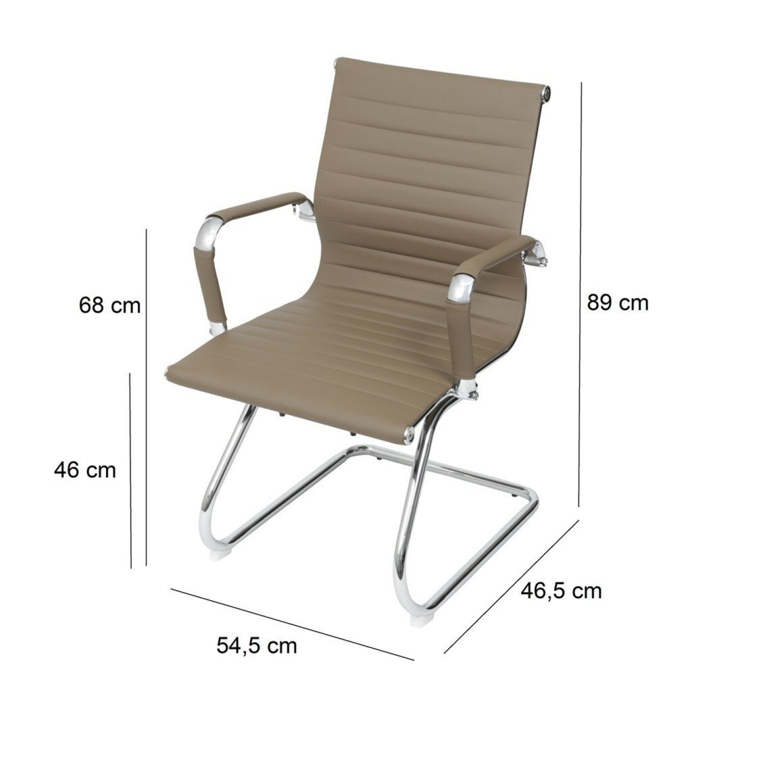 Kit 4 Cadeiras Para Escritorio Interlocutor Base Fixa Esteirinha Corino 3301  - 3