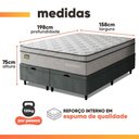Ver imagem 3 de Cama Box Baú Colchão Queen Ortopédico D33 158x198x75cm Minotauro Hellen