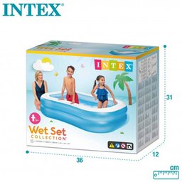Piscina Inflável Retangular Familiar Azul 540 Litros Intex - 5