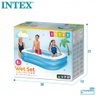 Piscina Inflável Retangular Familiar Azul 540 Litros Intex - 5