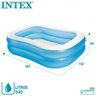Piscina Inflável Retangular Familiar Azul 540 Litros Intex - 4