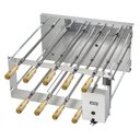 Ver imagem 1 de Churrasqueira Rotativa Inox Dupla 9 Espetos a Carvão Bivolt Largura Regulável Churrasco Arke