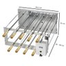 Churrasqueira Rotativa Inox Dupla 9 Espetos a Carvão Bivolt Largura Regulável Churrasco Arke - 2