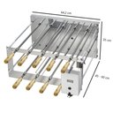 Ver imagem 2 de Churrasqueira Rotativa Inox Dupla 9 Espetos a Carvão Bivolt Largura Regulável Churrasco Arke