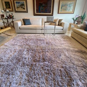 Tapete para Sala e Quarto Felpudo Cronos Casa Dona 200x240 Cm Cinza