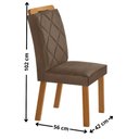 Ver imagem 4 de Conjunto Mesa de Jantar 180cm com 6 Cadeiras Estofadas Multimóveis Crrft-CON039 Madeirado/Off White