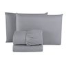 Jogo de Lençol Casal Queen com Elástico Microfibra Premium 04 Peças Jogo de Cama Box 30cm Altura:cin - 1