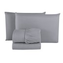 Ver imagem 1 de Jogo de Lençol Casal Queen com Elástico Microfibra Premium 04 Peças Jogo de Cama Box 30cm Altura:cin