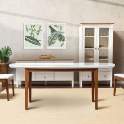 Conjunto Mesa de Jantar Tampo Vidro e MDF 1,60m e 6 Cadeiras Tiê CabeCasa MadeiraMadeira - 10