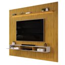 Ver imagem 2 de Painel Trento para TV com Bancada 275 Ripado Cedro Bali com LED DJ Móveis