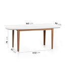Ver imagem 3 de Conjunto Mesa de Jantar Tampo Vidro e MDF 1,60m e 4 Cadeiras Tiê CabeCasa MadeiraOriginals Marrom