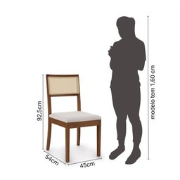 Conjunto Mesa de Jantar Tampo Vidro e MDF 1,60m e 4 Cadeiras Tiê CabeCasa MadeiraMadeira - 3