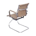 Ver imagem 5 de Kit 2 Cadeiras Escritório Interlocutor Fixa Esteirinha Corino 3301