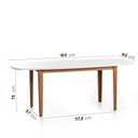 Ver imagem 2 de Conjunto Mesa de Jantar Tampo Vidro e MDF 1,80m e 6 Cadeiras Tiê CabeCasa MadeiraOriginals