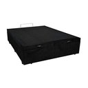 Ver imagem 2 de Cama Box Baú Blindado Viúva HomeQueen Suede Preto 41x128x188