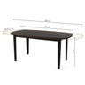 Conjunto Mesa Extensível Oval 6 Cadeira Madeira Maciça Encosto Telado Tiê CabeCasa MadeiraOriginals - 2