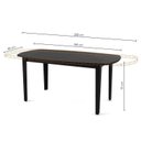 Ver imagem 3 de Conjunto Mesa Extensível Oval 6 Cadeira Madeira Maciça Encosto Telado Tiê CabeCasa MadeiraOriginals Preto